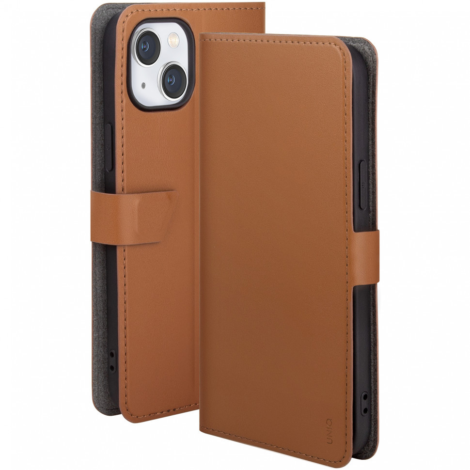 

Чехол-книжка Uniq Journa Heritage для iPhone 14, Brown (IP6.1(2022)-JHERBWN), Коричневый, Journa Heritage