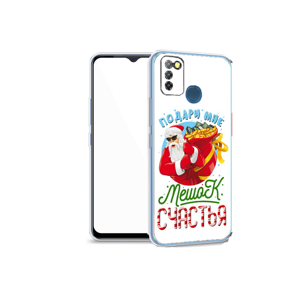 

Чехол MyPads Tocco для Infinix Hot 10 Lite Подарите мне мешок денег, Прозрачный, Tocco