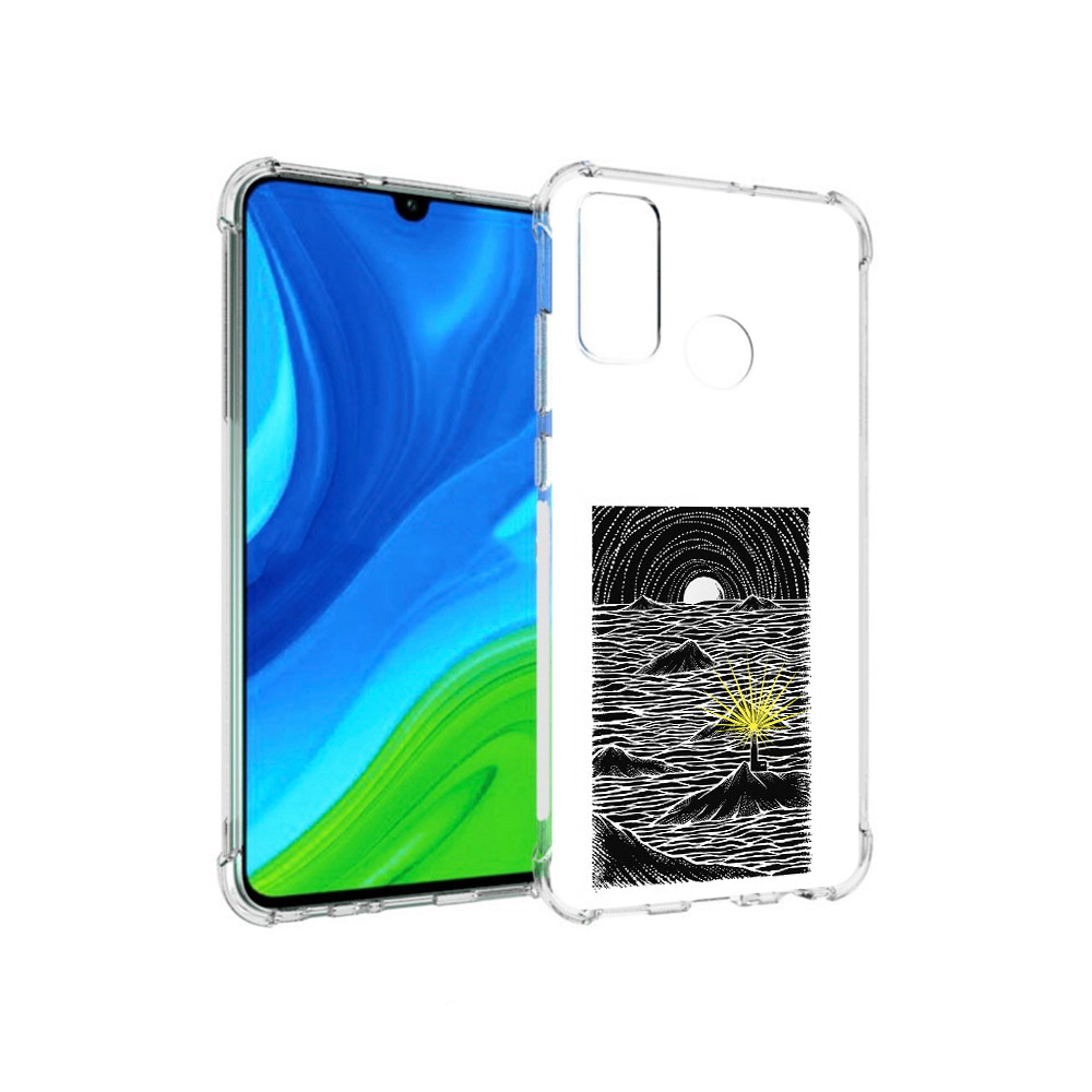 

Чехол MyPads Tocco для Huawei P Smart (2020) маяк в черно белом море, Прозрачный, Tocco