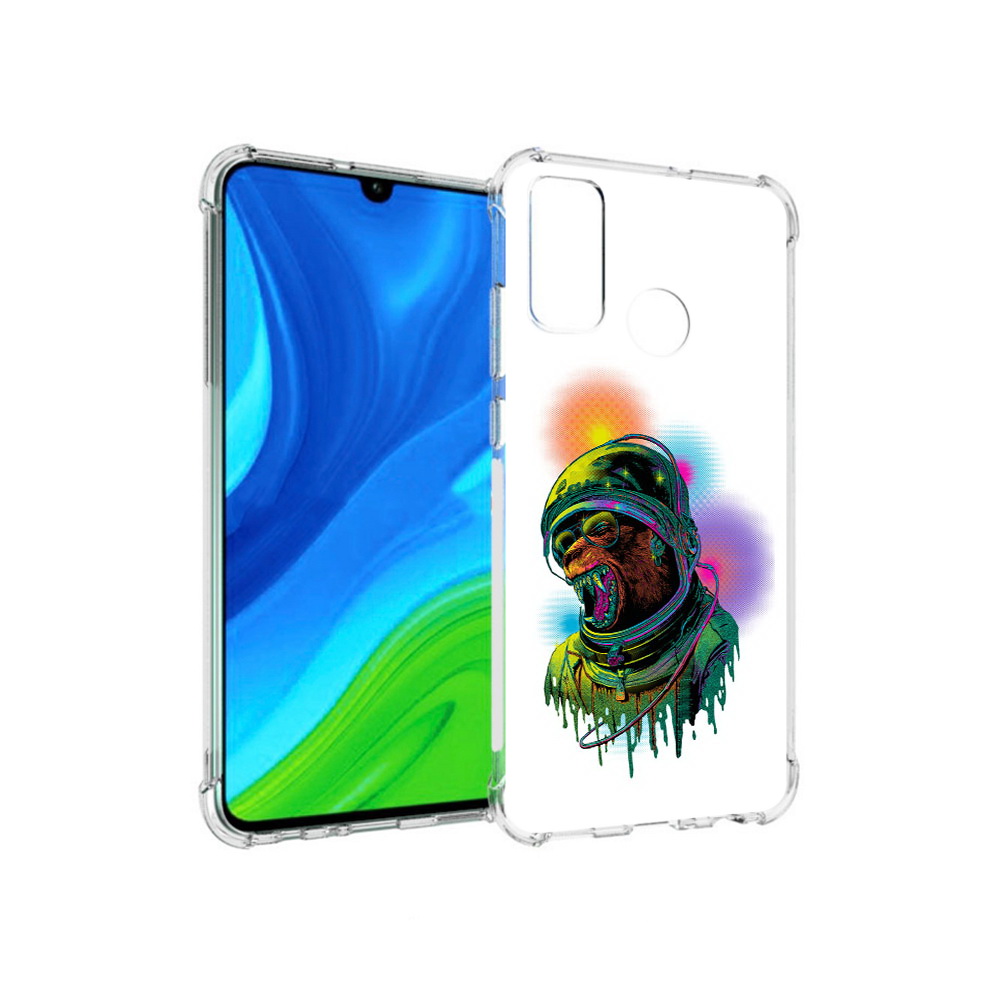 

Чехол MyPads Tocco для Huawei P Smart (2020) медведь космонавт, Прозрачный, Tocco