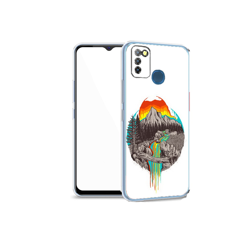 

Чехол MyPads Tocco для Infinix Hot 10 Lite Радужный водопад, Прозрачный, Tocco