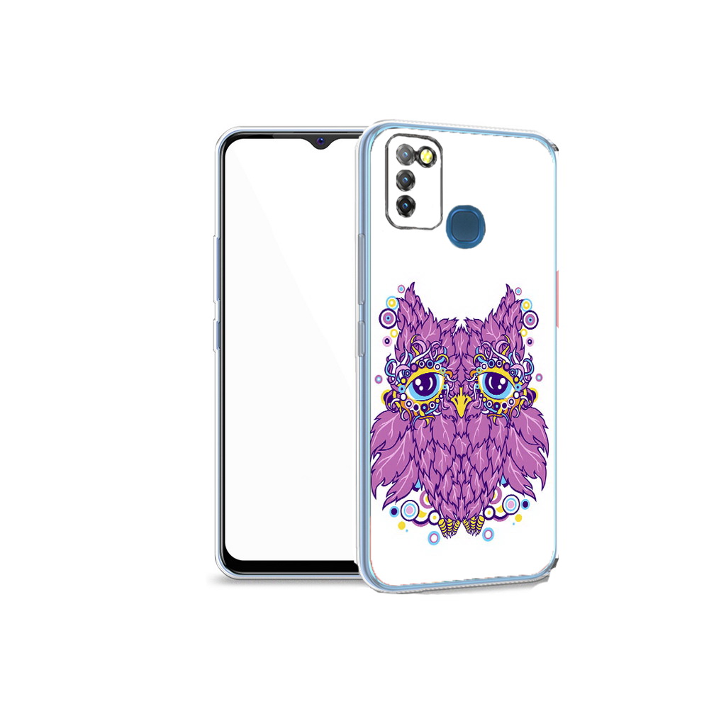 

Чехол MyPads Tocco для Infinix Hot 10 Lite Розовая сова, Прозрачный, Tocco