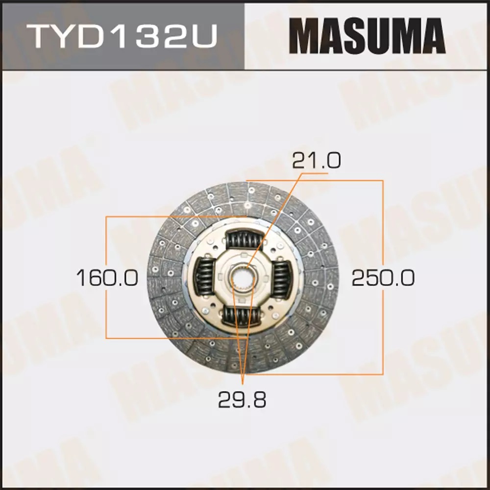 

Диск сцепления Toyota Land Cruiser 90 96>02 Masuma TYD132U
