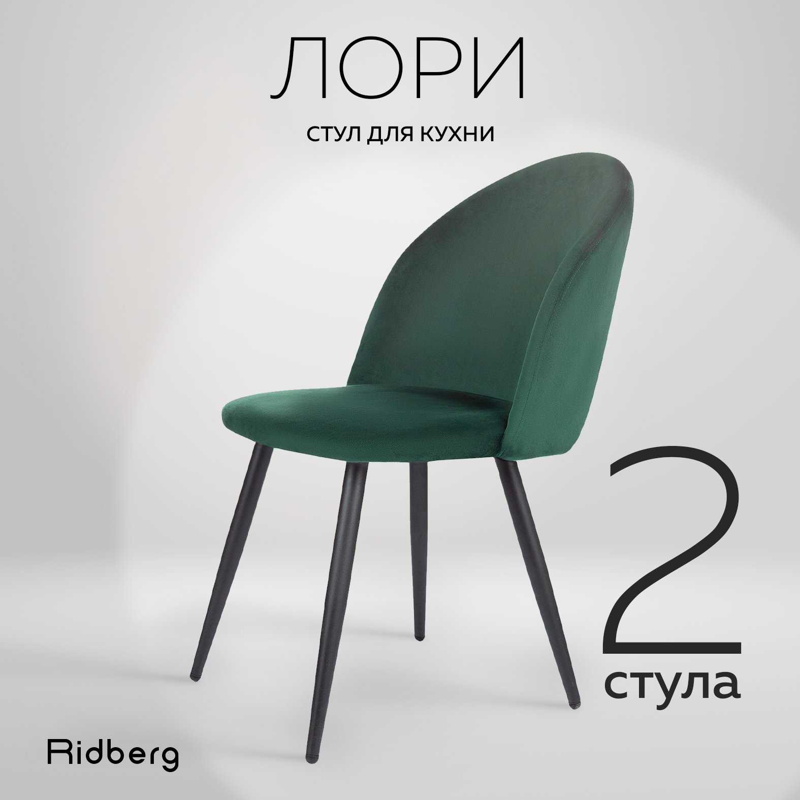 Комплект стульев 2 шт. RIDBERG Лори, green