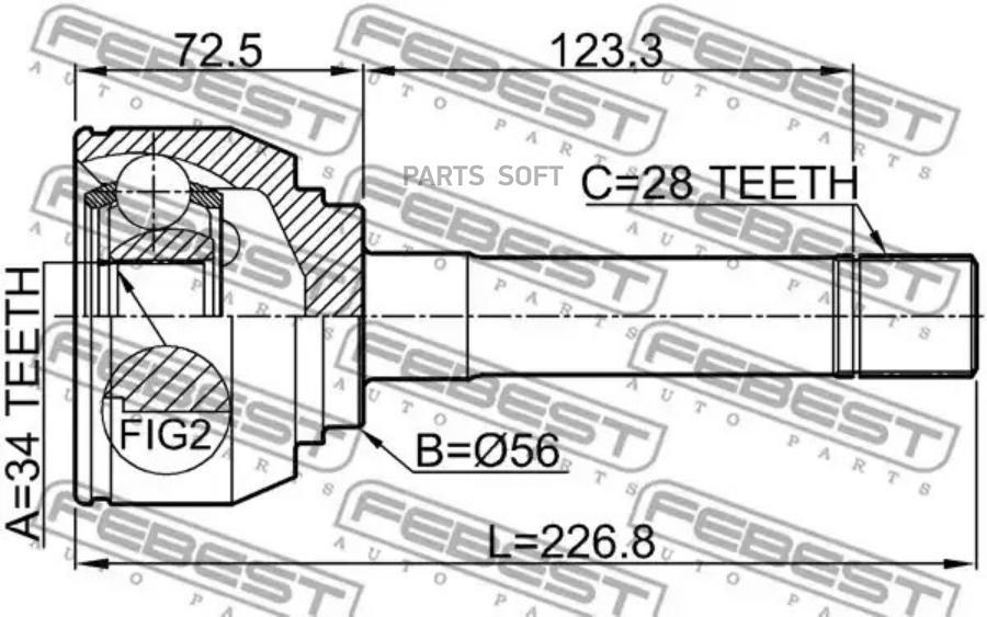 

FEBEST Шрус FEBEST 1210-H1