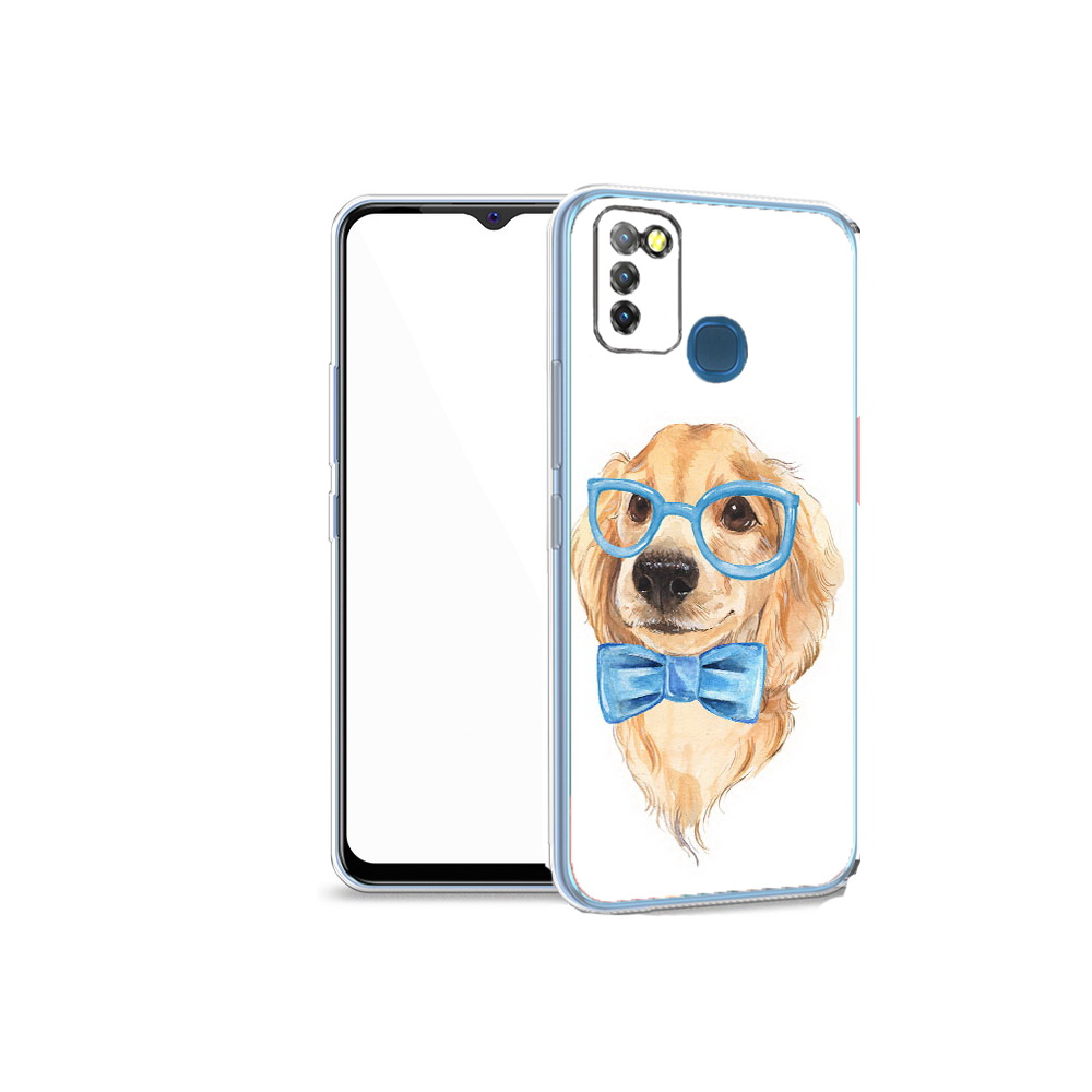 

Чехол MyPads Tocco для Infinix Hot 10 Lite Собака интеллигент, Прозрачный, Tocco
