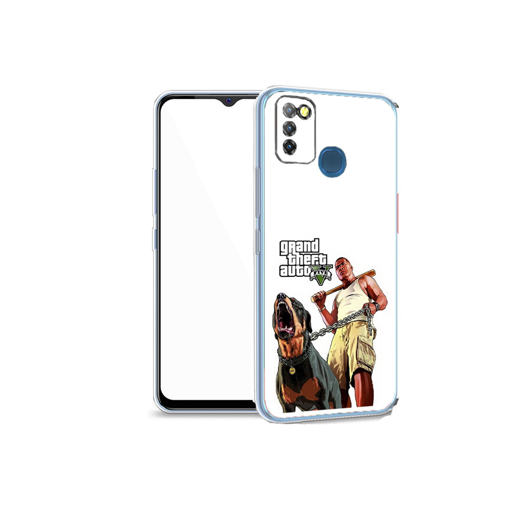 

Чехол MyPads Tocco для Infinix Hot 10 Lite GTA грозная собака, Прозрачный, Tocco