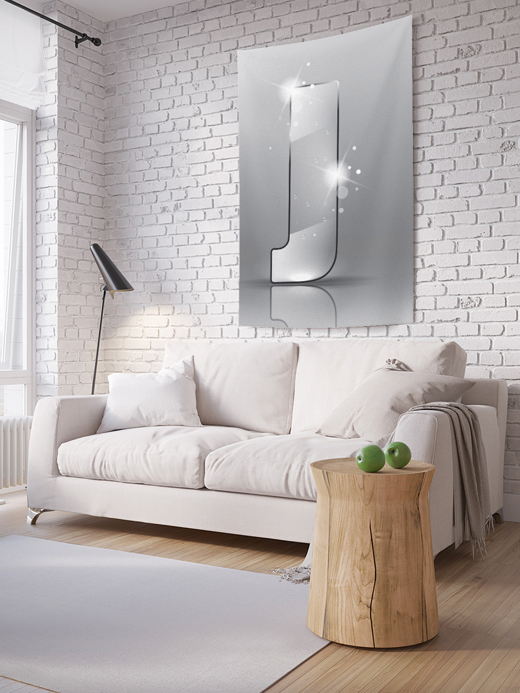 

Вертикальное фотопанно на стену JoyArty Сверкающая j 150x200 см, Сверкающая j