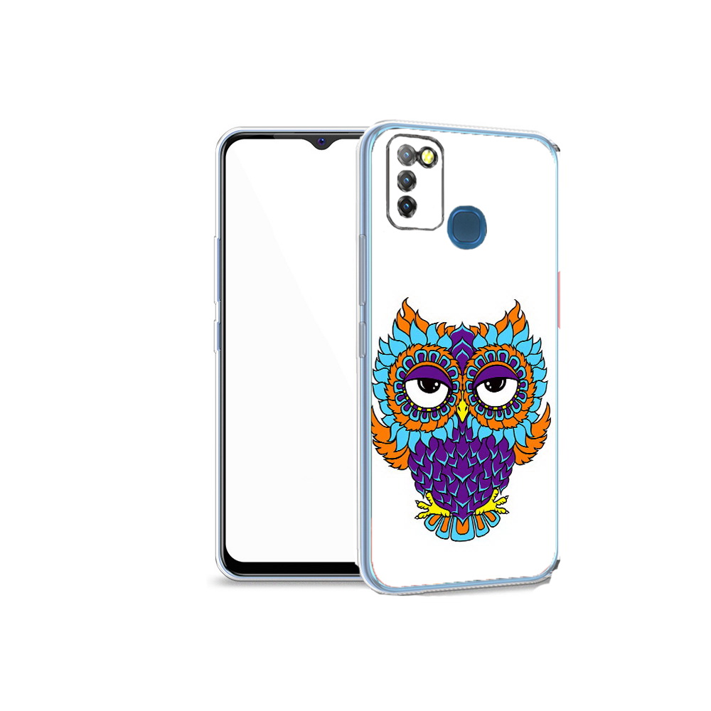 

Чехол MyPads Tocco для Infinix Hot 10 Lite Цветная сова, Прозрачный, Tocco