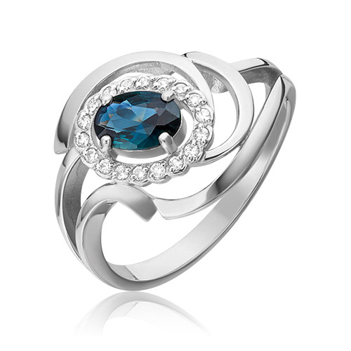 

Кольцо из золота р. 18 PLATINA jewelry 01-0223-00-105-1120-30, сапфир\бриллиант, 01-0223-00-105-1120-30
