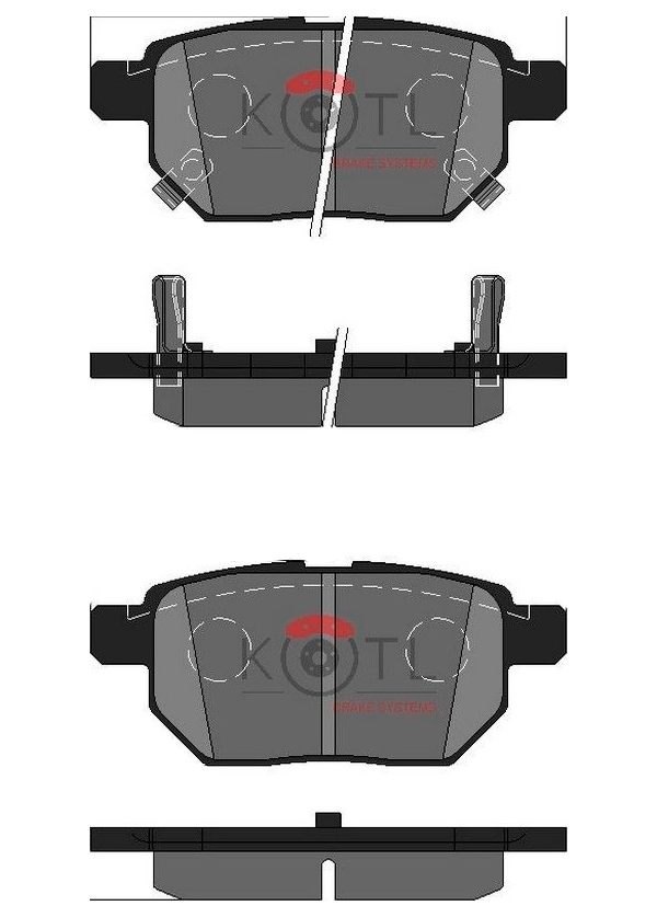 фото Колодки тормозные задние kotl 3454kt