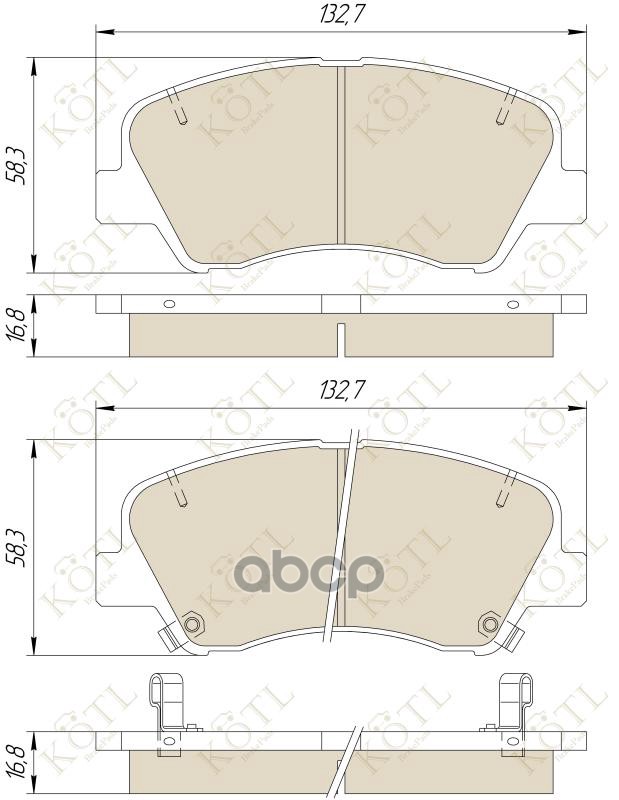 

Тормозные колодки KOTL передние 3630kt