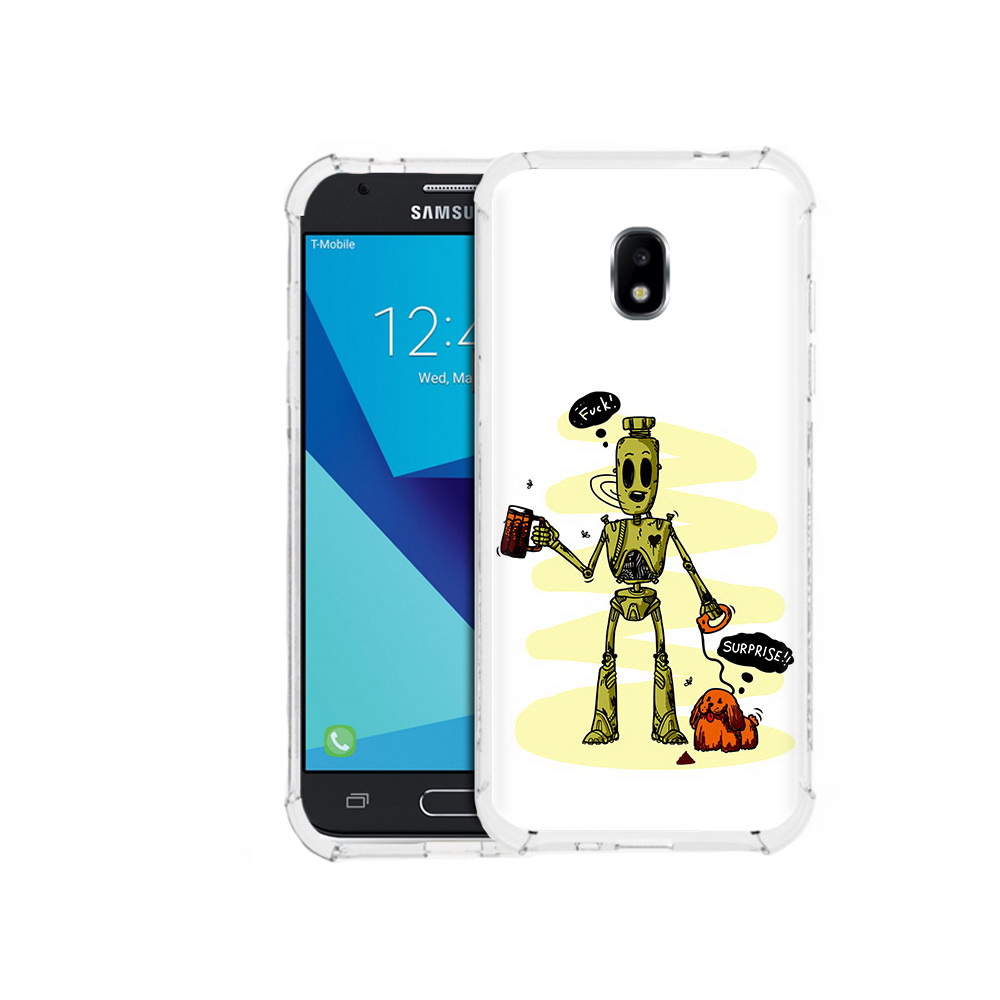 

Чехол MyPads Tocco для Samsung Galaxy J3 (2017) прикольный робот (PT74067.575.557), Прозрачный, Tocco