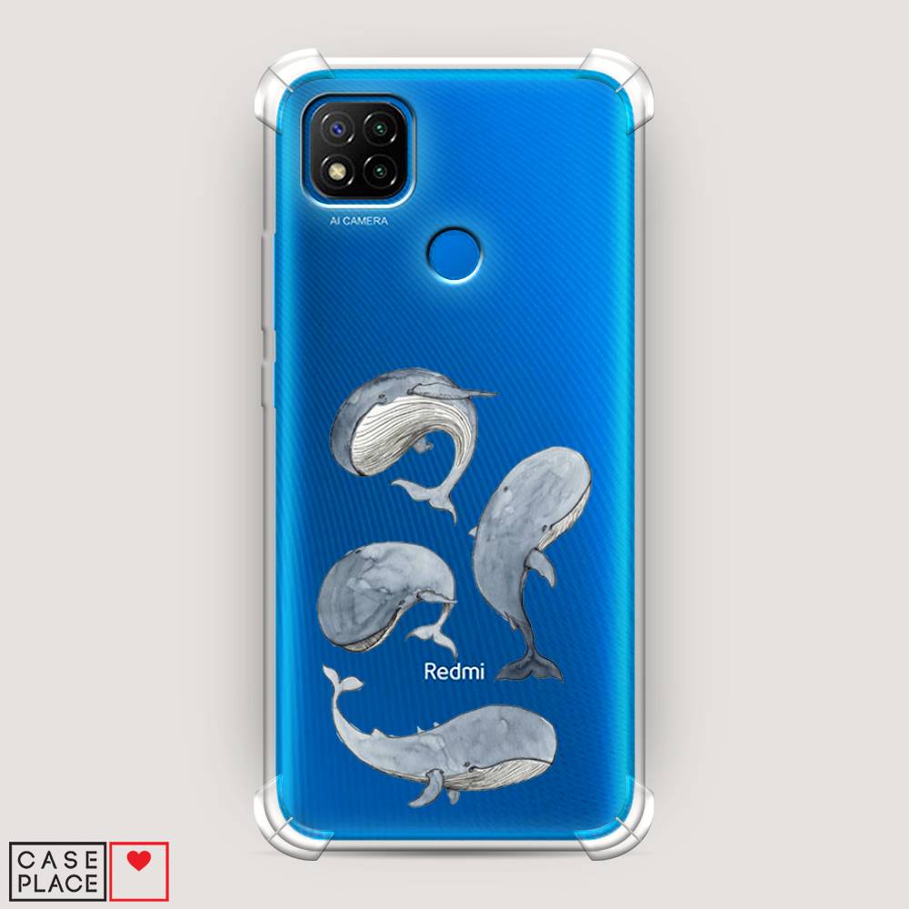 

Чехол Awog на Xiaomi Redmi 9C "Киты", Разноцветный, 39051-1