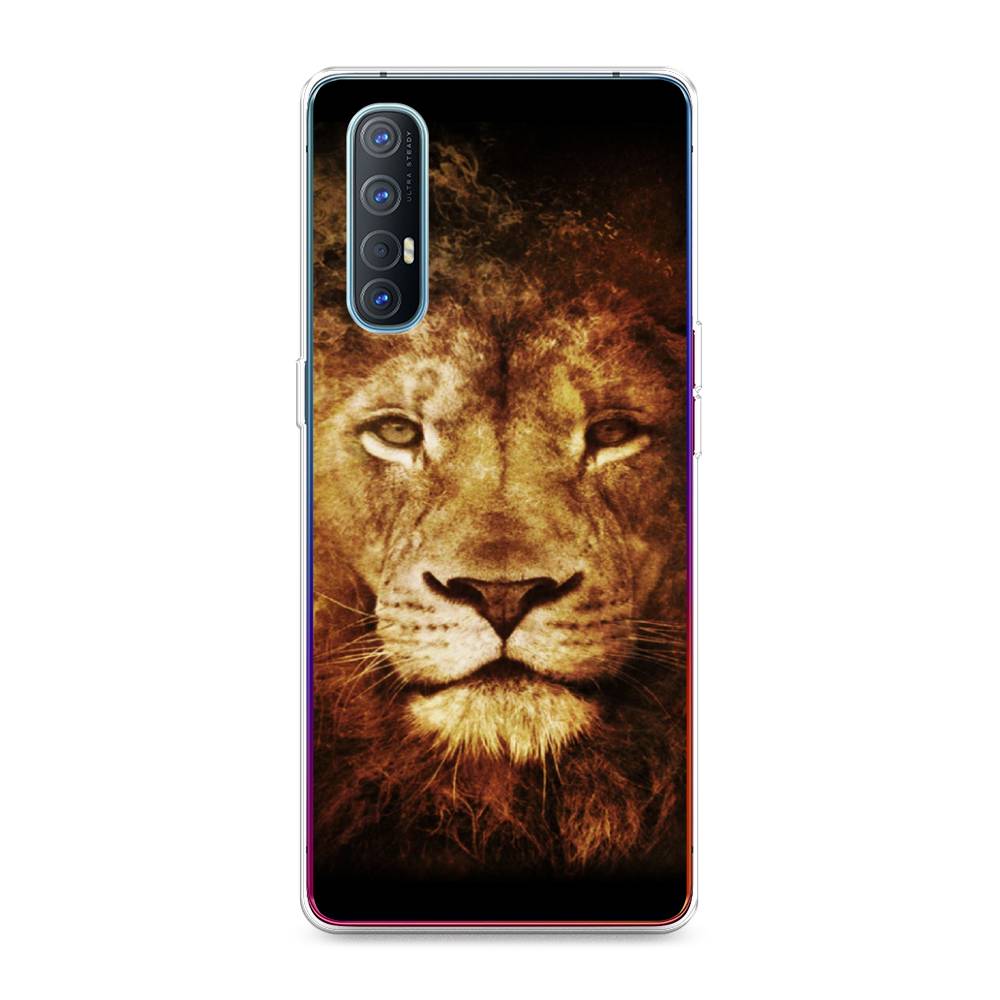 

Чехол для Oppo Reno 3 Pro "Лев", Черный;коричневый;желтый, 252550-6