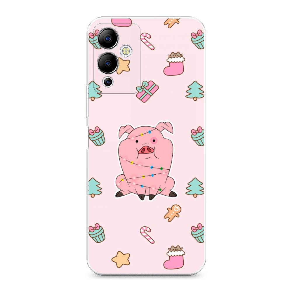 

Чехол на Infinix Note 12i "Розовая свинка", Розовый;зеленый, 3102050-5