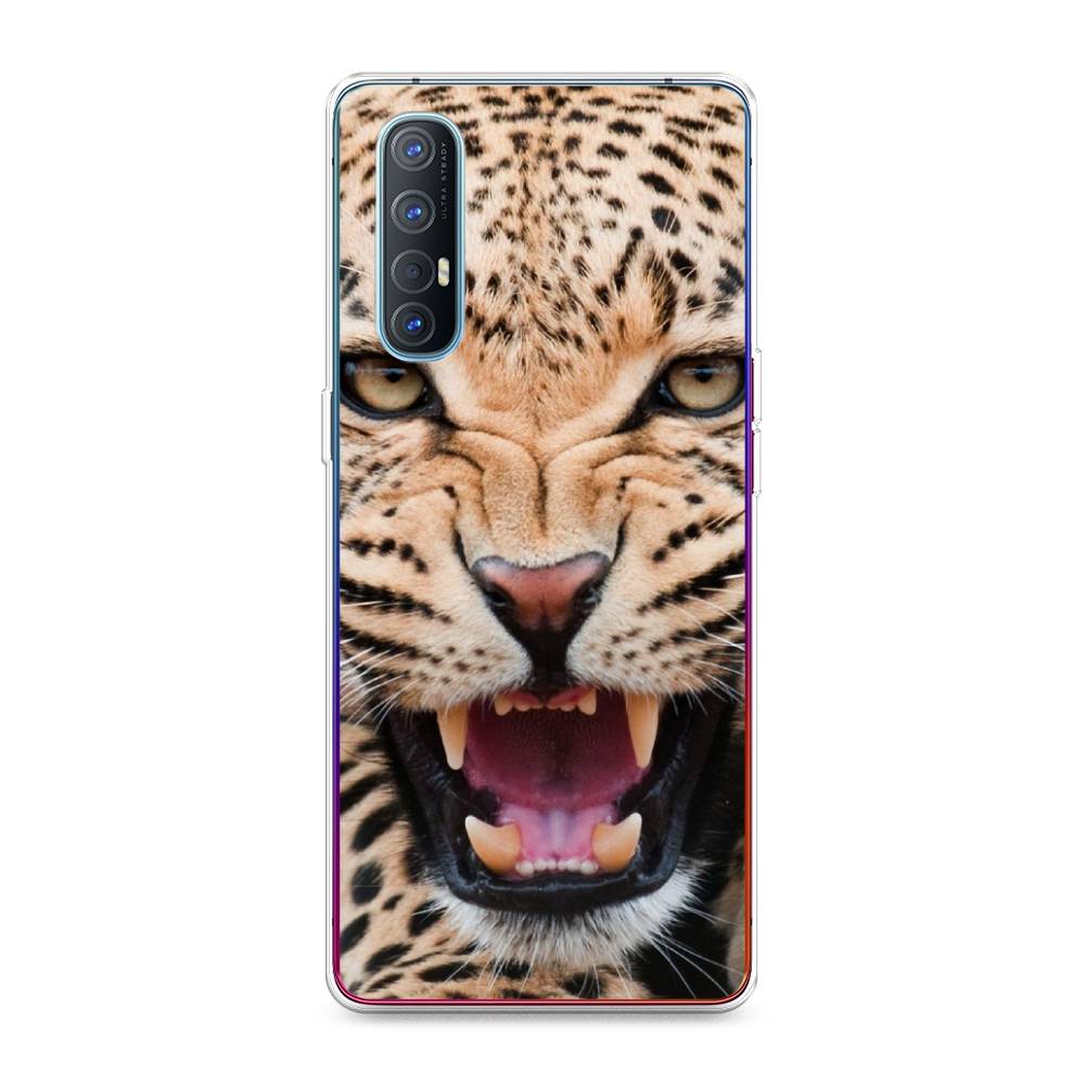 

Чехол для Oppo Reno 3 Pro "Леопард 3d", Бежевый;черный, 252550-6