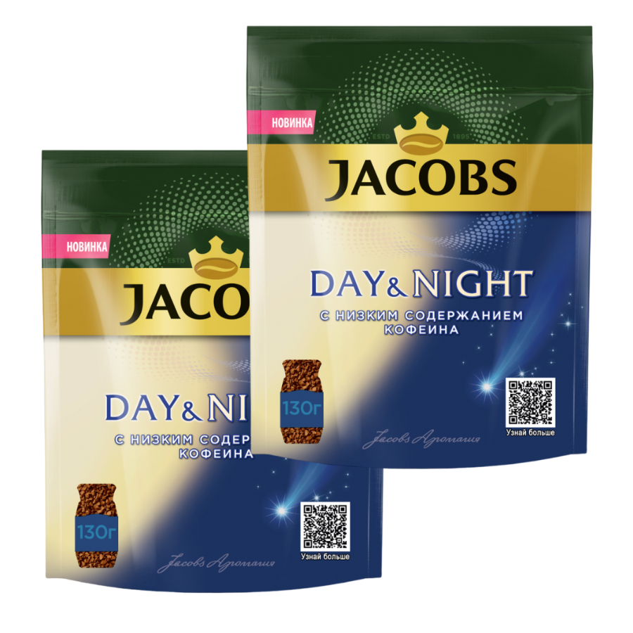 фото Кофе растворимый jacobs day&night, 130 г х 2 шт