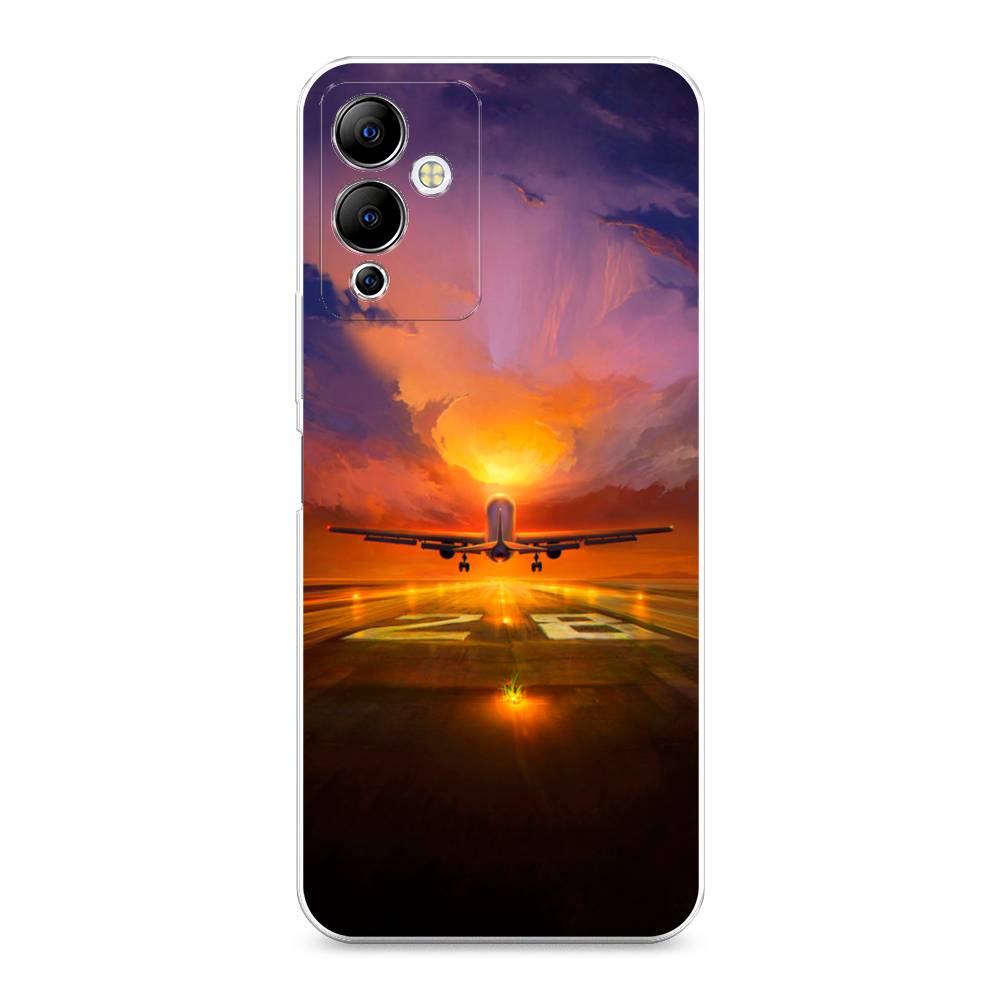 

Чехол на Infinix Note 12i "Самолет на посадке", Оранжевый;синий, 3102050-6