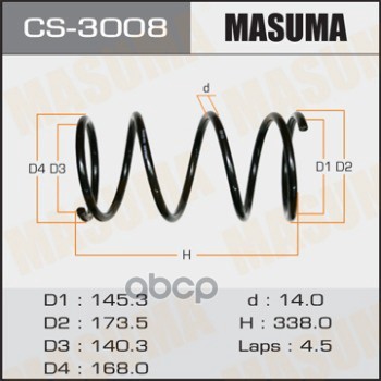 

Пружина подвески Masuma CS3008