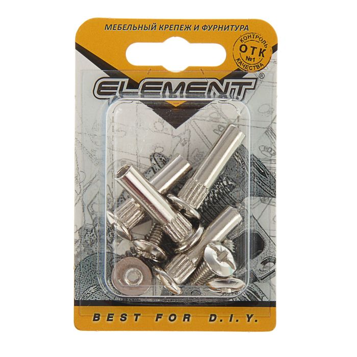 

Стяжка межсекционная Element, 8х30 мм, никель, на блистере 4 шт.
