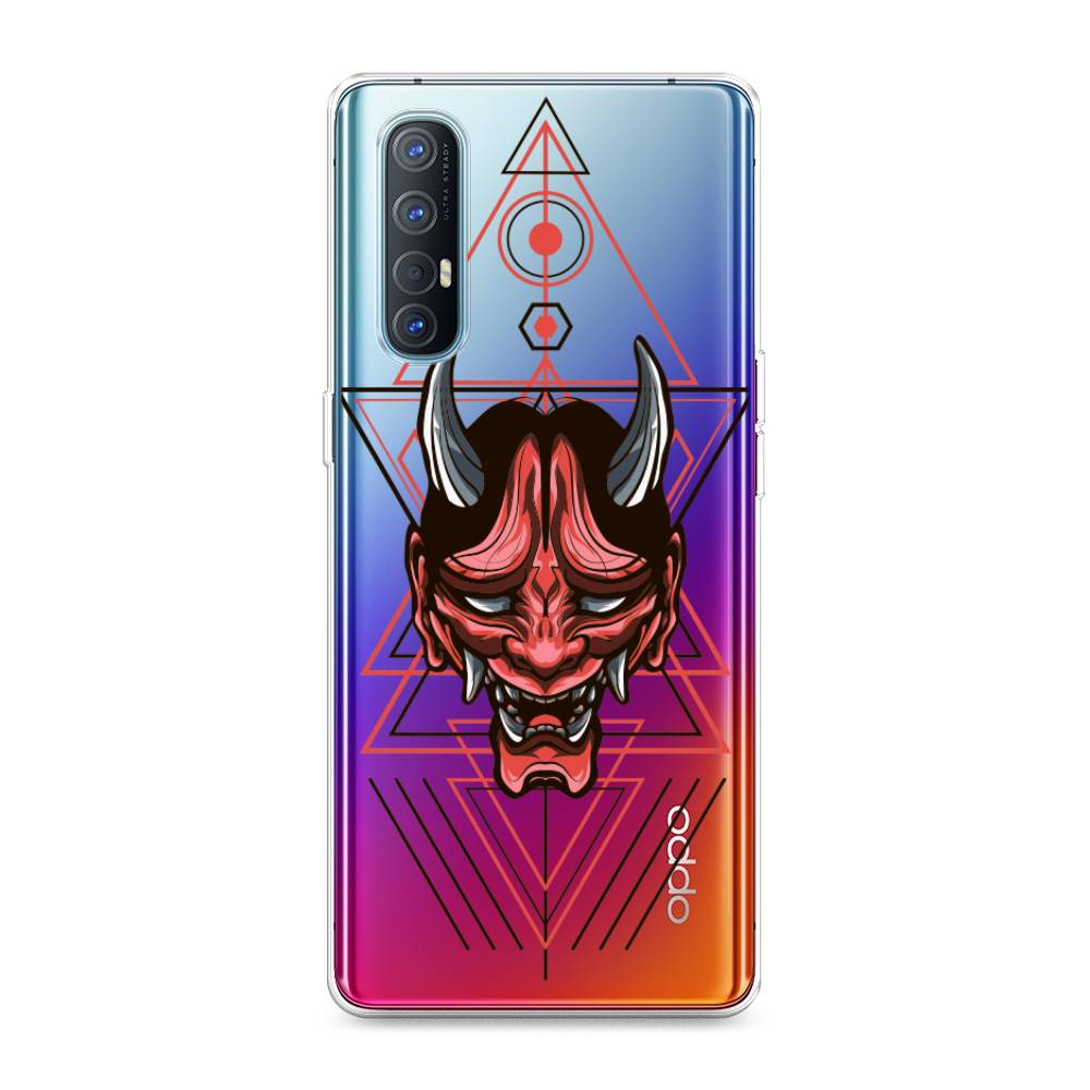 

Чехол на Oppo Reno 3 Pro "Hanya Oni mask", Серый;красный;черный, 252550-4