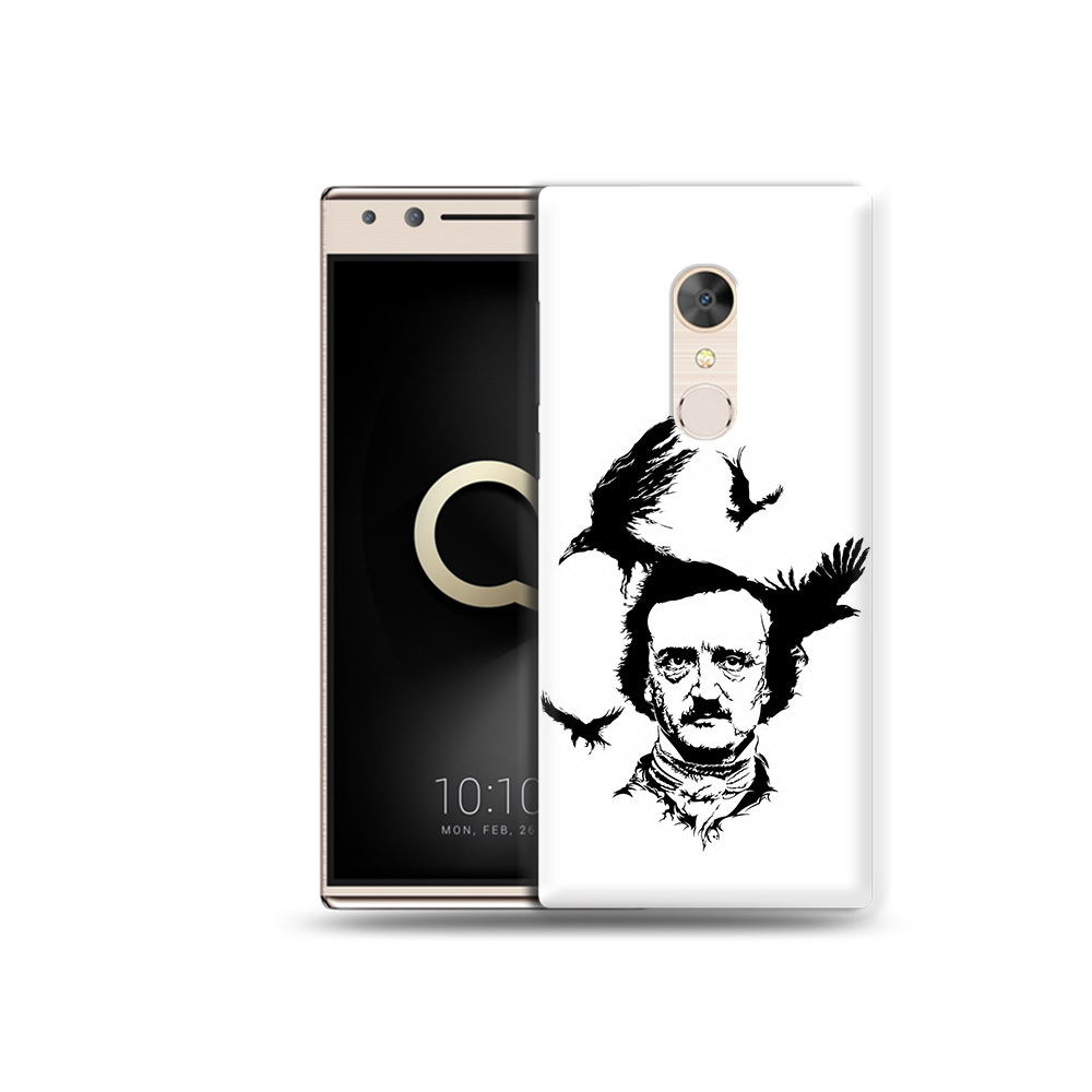 

Чехол MyPads Tocco для Alcatel 5 Эдгар Аллан черно белый (PT110913.675.204), Прозрачный, Tocco