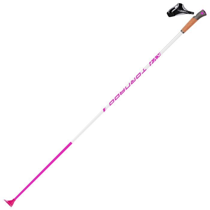 Лыжные палки KV+ (23P010JP) Tornado Jr. (Карбон 30%) розовый, белый 145