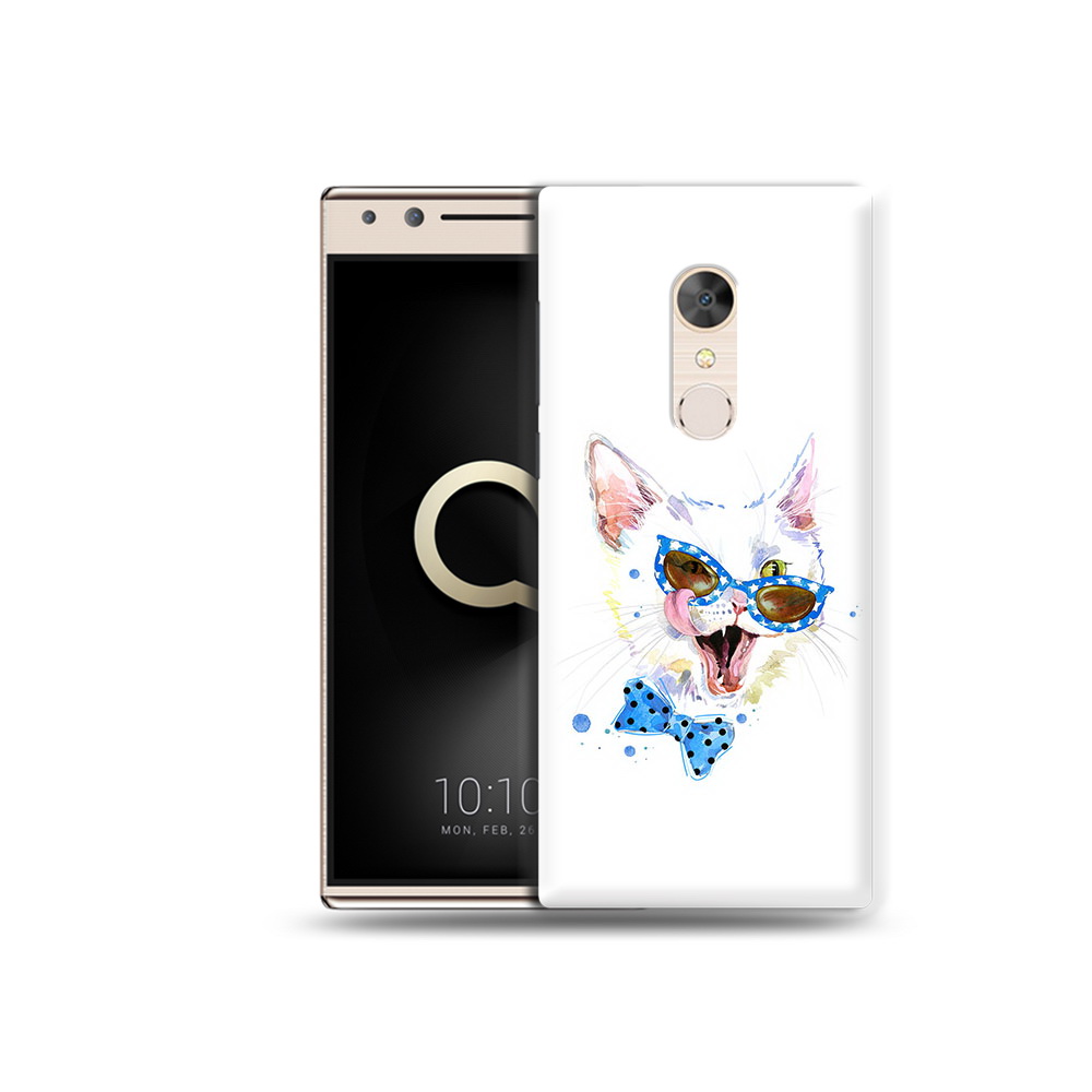 

Чехол MyPads Tocco для Alcatel 5 белый кот (PT110913.675.229), Прозрачный, Tocco