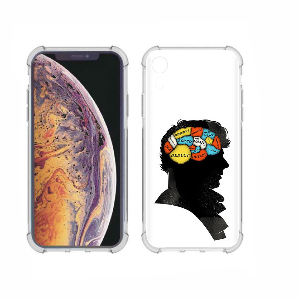 

Чехол MyPads Tocco для Apple iPhone XR темный рисунок, Прозрачный, Tocco