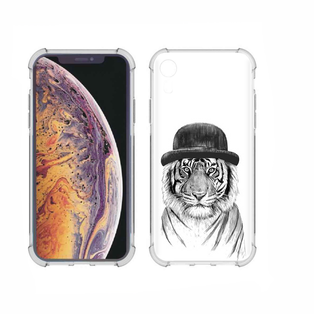 

Чехол MyPads Tocco для Apple iPhone XR тигр британец, Прозрачный, Tocco