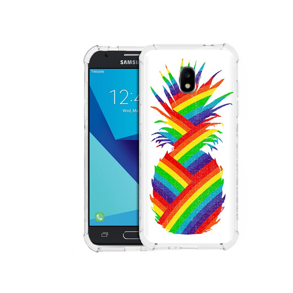 

Чехол MyPads Tocco для Samsung Galaxy J3 (2017) радужный ананас (PT74067.575.566), Прозрачный, Tocco