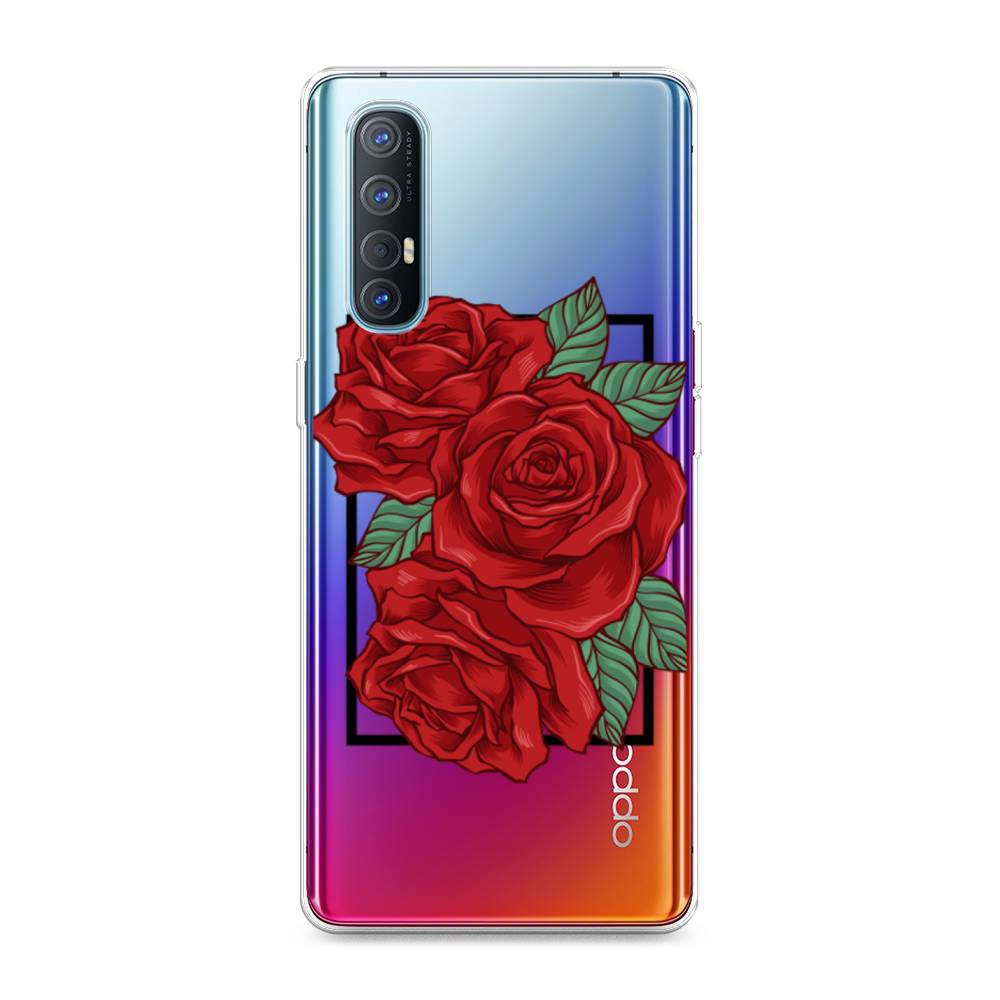 

Чехол для Oppo Reno 3 Pro "Три алые розы", Красный, 252550-2