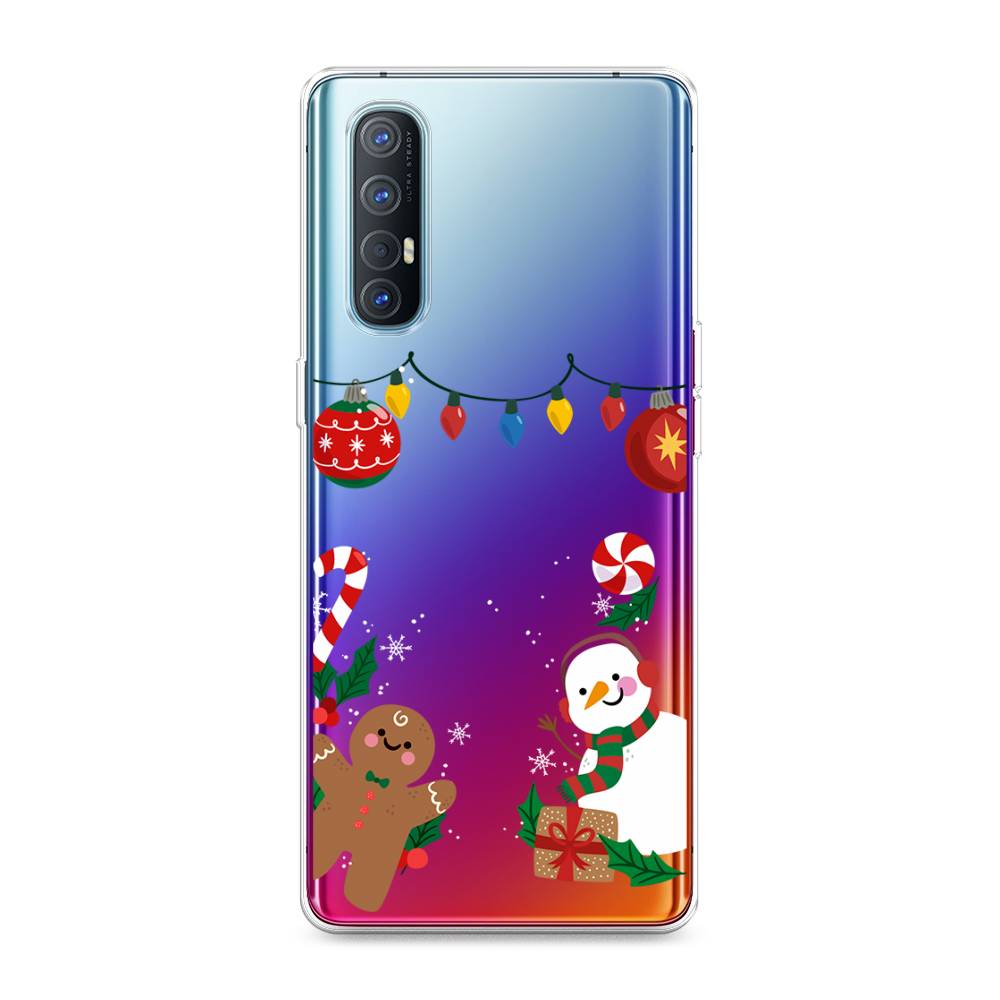 

Чехол для Oppo Reno 3 Pro "Новогоднее настроение", Коричневый;красный;зеленый, 252550-5