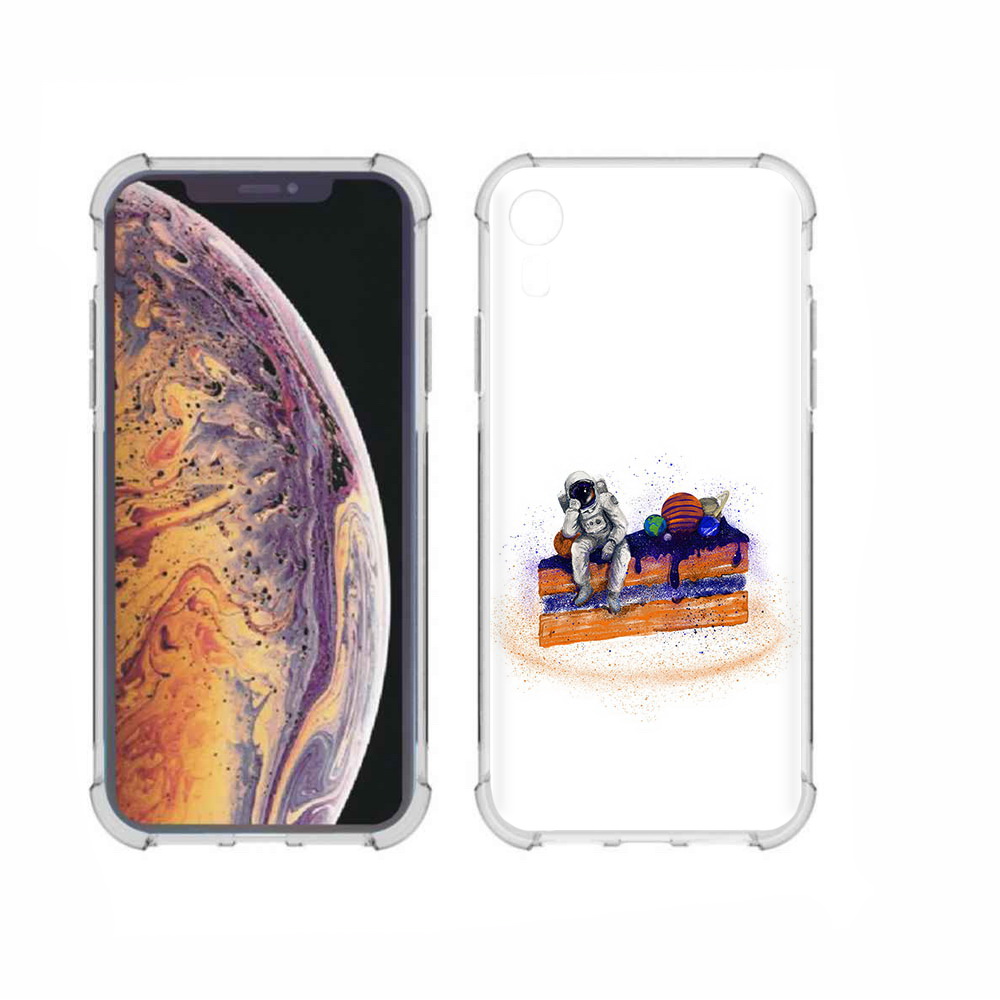 

Чехол MyPads Tocco для Apple iPhone XR торт с планетами, Прозрачный, Tocco