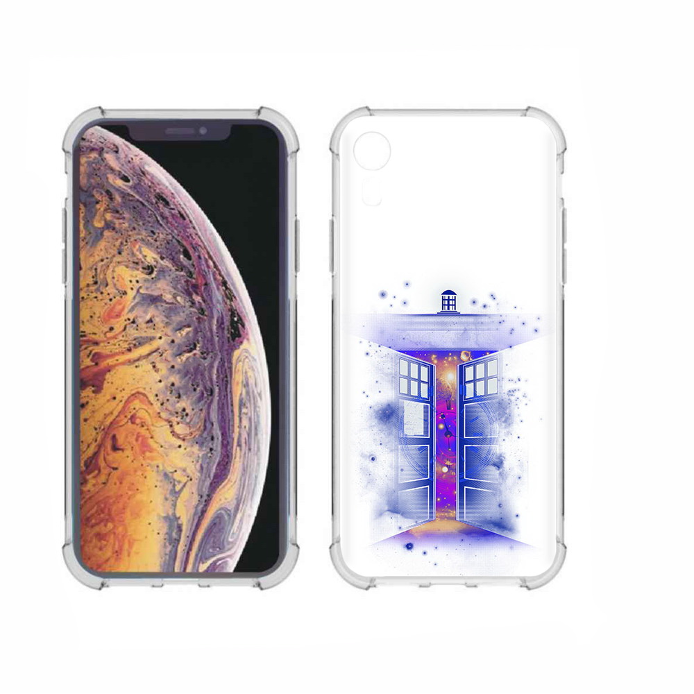 

Чехол MyPads Tocco для Apple iPhone XR фиолетовый уголок абстракция, Прозрачный, Tocco