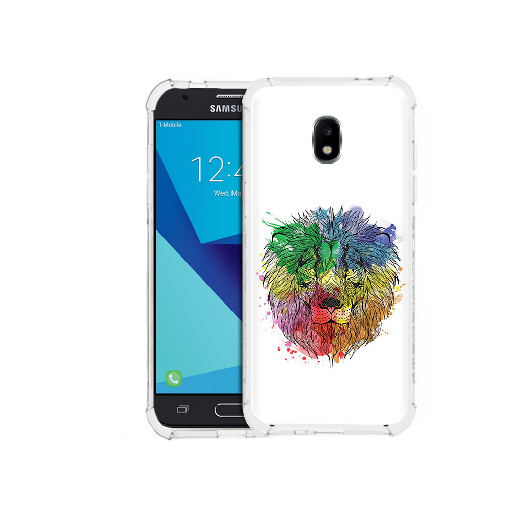

Чехол MyPads Tocco для Samsung Galaxy J3 (2017) разноцветный гордый лев (PT74067.575.573), Прозрачный, Tocco