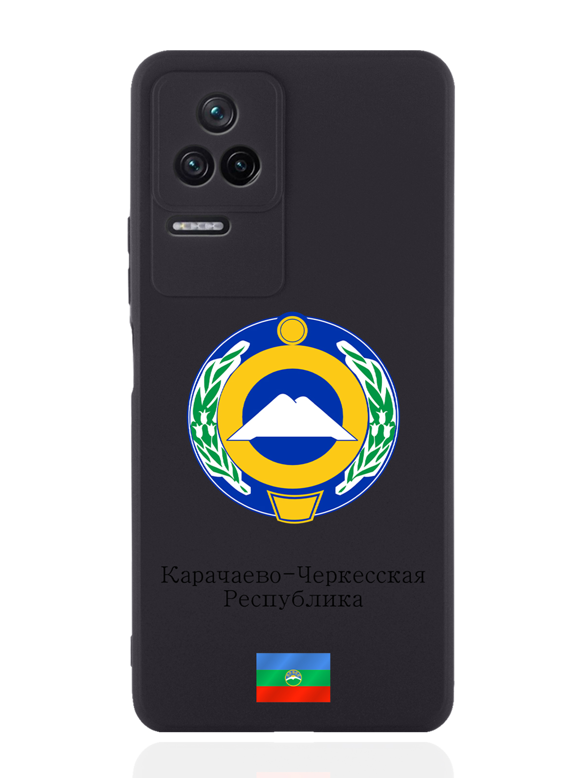 

Чехол SignumCase для Poco F4 Герб Карачаево-Черкесской Республикичерный, Разноцветный