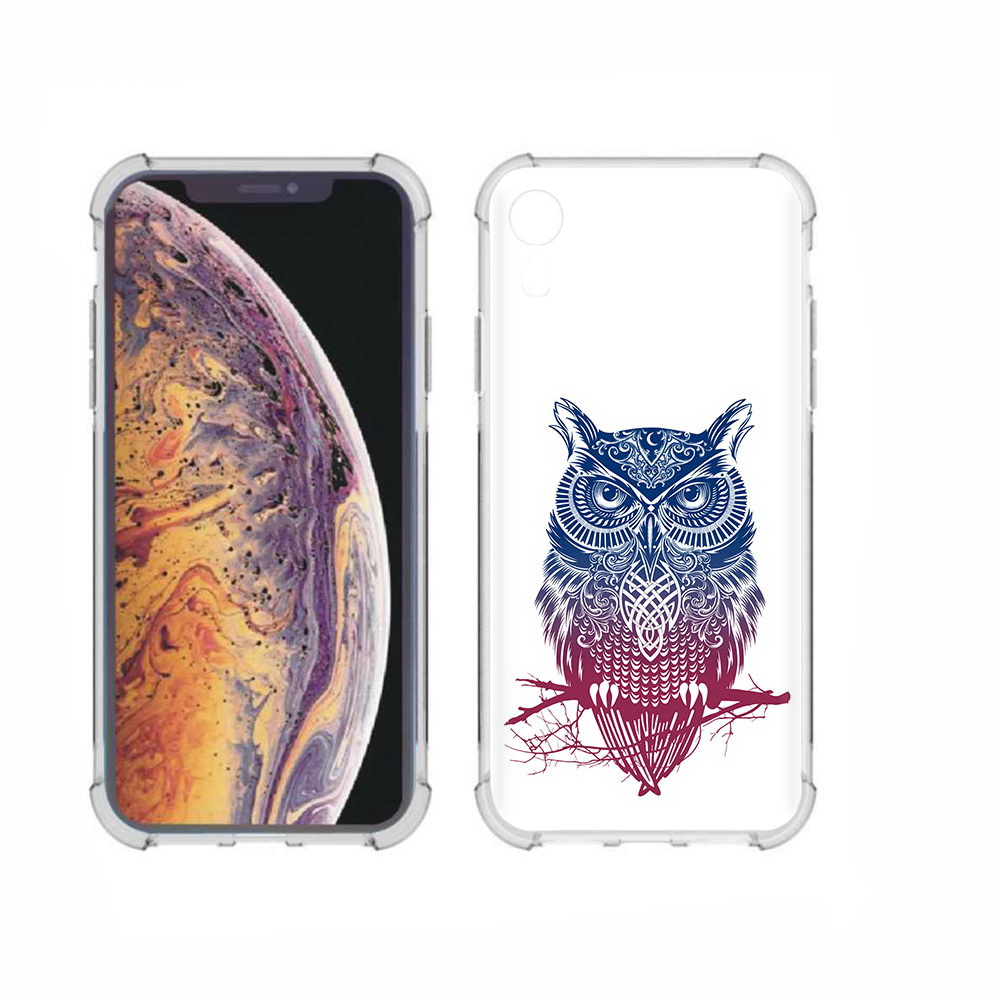 

Чехол MyPads Tocco для Apple iPhone XR хиппи сова, Прозрачный, Tocco