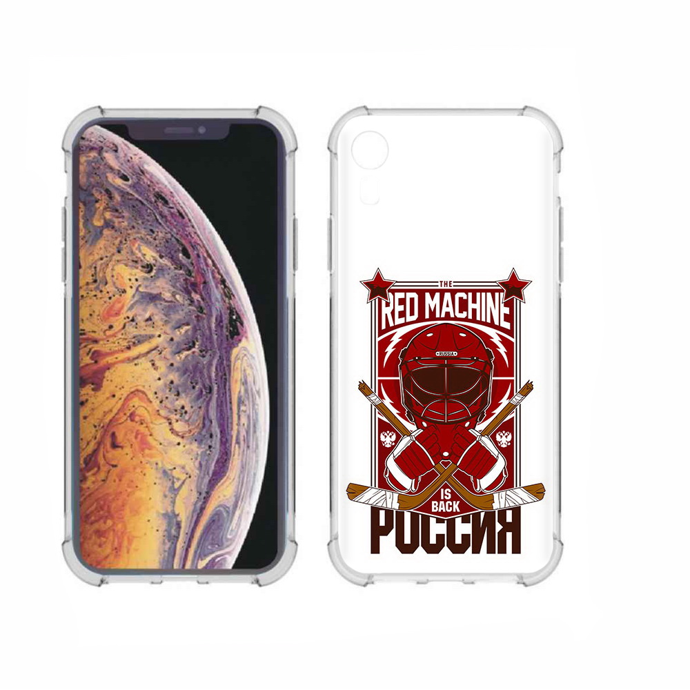 Чехол MyPads Tocco для Apple iPhone XR хоккей россия