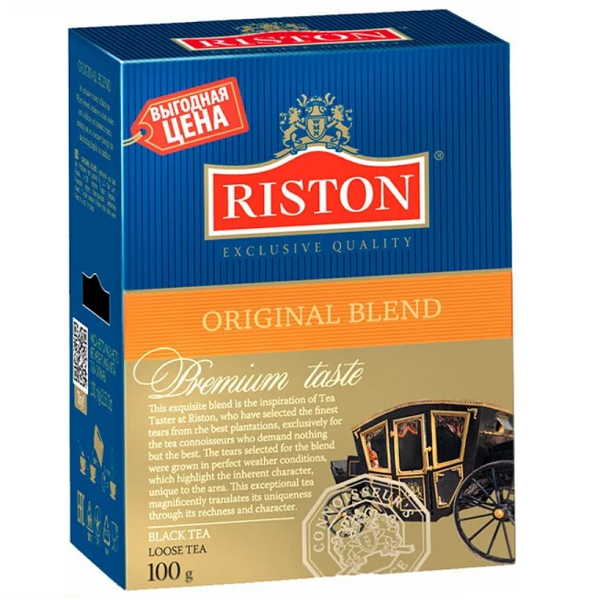 фото Чай черный riston original blend листовой 1,5 г х 100 шт