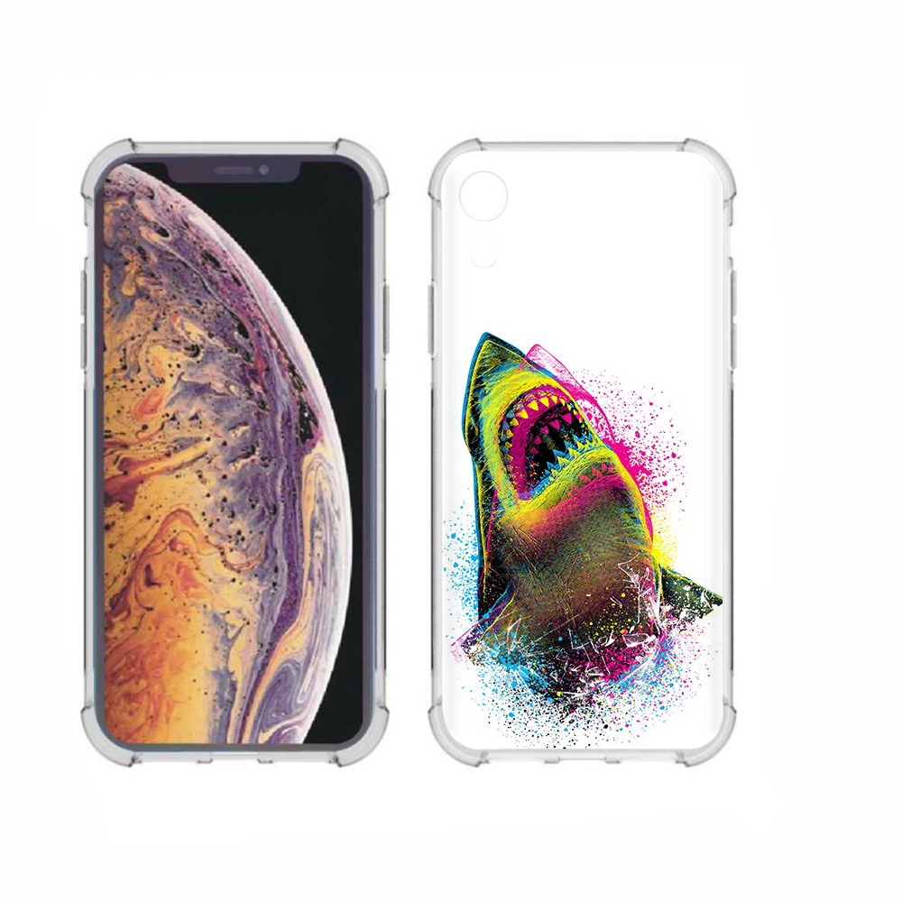 

Чехол MyPads Tocco для Apple iPhone XR челюсти-2, Прозрачный, Tocco