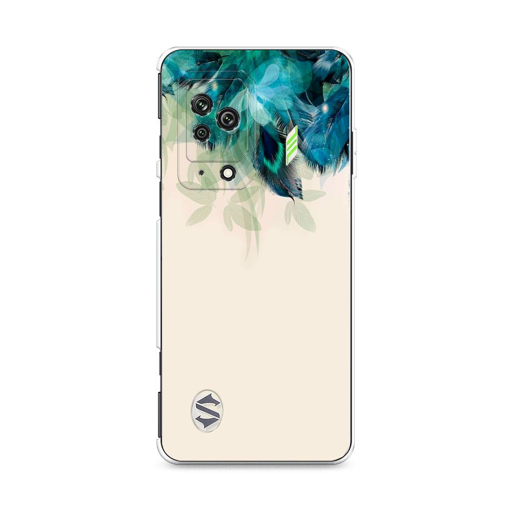 

Чехол Awog на Xiaomi Black Shark 5 "Перья голубого цвета", Разноцветный, 314050-2