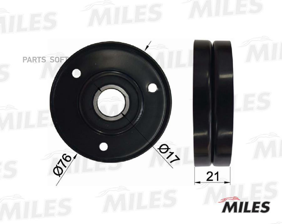 

Ролик Натяжителя Miles Ag03044 Vag 1.6-1.8t 95-05 Miles арт. AG03044