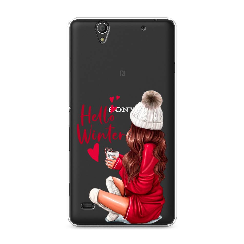 

Чехол на Sony Xperia C4 "Hello winter", Красный;белый;коричневый, 52650-5