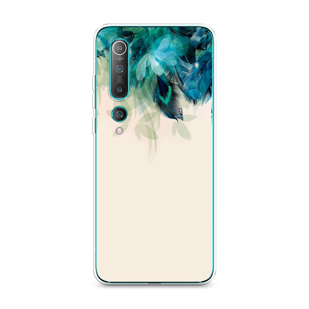

Чехол Awog на Xiaomi Mi 10 Pro "Перья голубого цвета", Разноцветный, 37850-2
