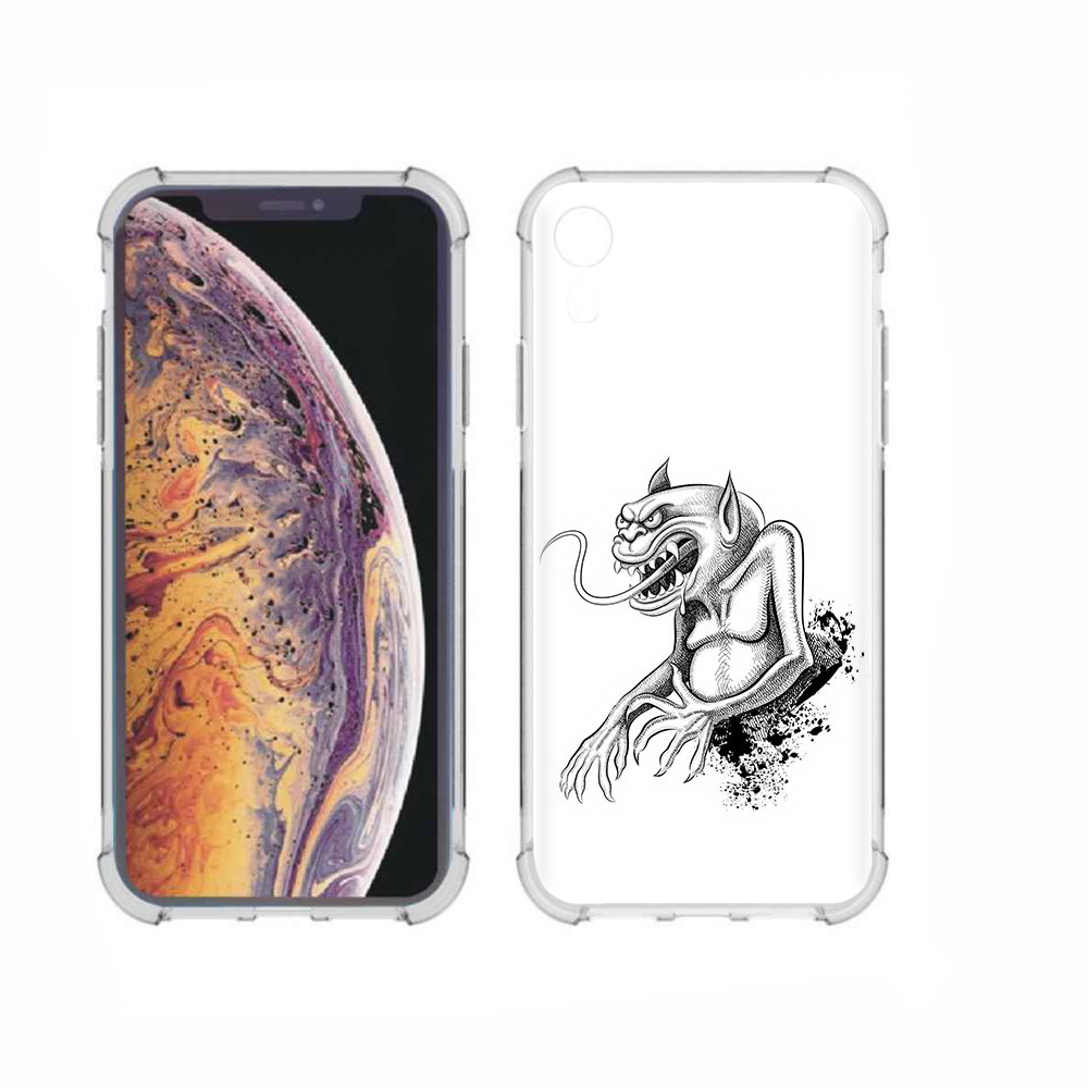 

Чехол MyPads Tocco для Apple iPhone XR чорт, Прозрачный, Tocco