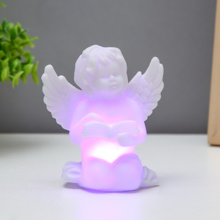 

RISALUX Ночник «Ангел с книгой» LED 1Вт белый 8,5х4х8см