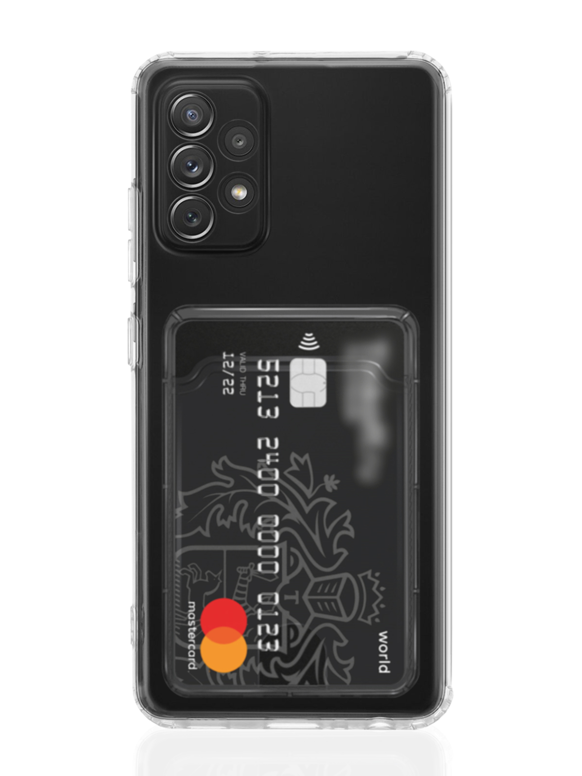 

Чехол MustHaveCase с карманом для карт для Samsung Galaxy A72, Прозрачный