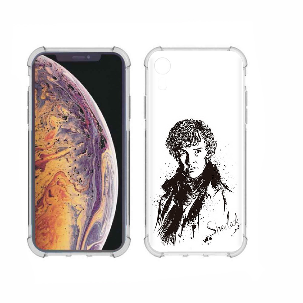 

Чехол MyPads Tocco для Apple iPhone XR шерлок холмс портрет, Прозрачный, Tocco
